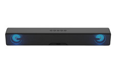 Supersonic 17.6-Inch Portable 10W Bluetooth Soundbar w LED Lights and FM Radio
