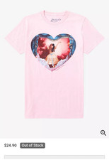 Melanie Martinez "Puppet Strings" Pink Hot Topic Heart T-shirt K-12 Album Size S