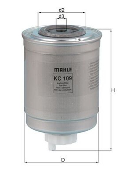 Knecht Kraftstofffilter KC 109 Anschraubfilter FüR LDV Ford Tourneo Convoy Bus-image