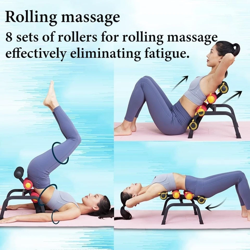 Yogastuhl Mini Inversionsbank mit Rückenmassagerolle, 400 lbs Gewichtskapazität - Bild 2 von 4