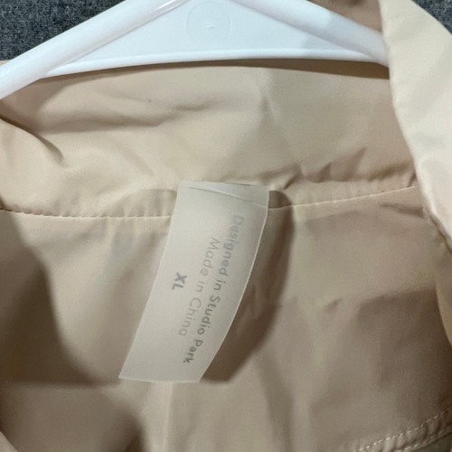 zuda Woven Cinched Waist Hooded Anorak Jacket Sand Size X-Large - Picture 3 of 14