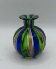 Murano Small Blown Art Glass Vase 2.75"