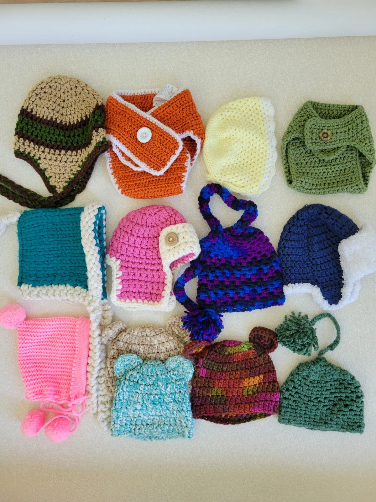 Huge Lot 13 Pc Newborn Photography Hats 0-6mo Boy or Girl Baby Props Outwear Hat
Opens in a new wind