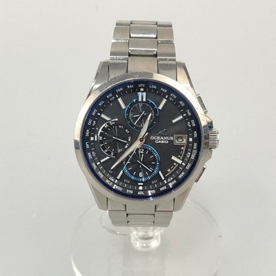 CASIO OCEANUS CLASSIC OCW-T2600-1AJF Black Radio Wave Solar Men's Watch Used