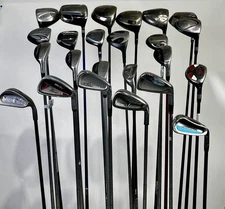Wholesale Lot of 24 Assorted Drivers, Fairway Woods, Hybrids, and Single Irons.