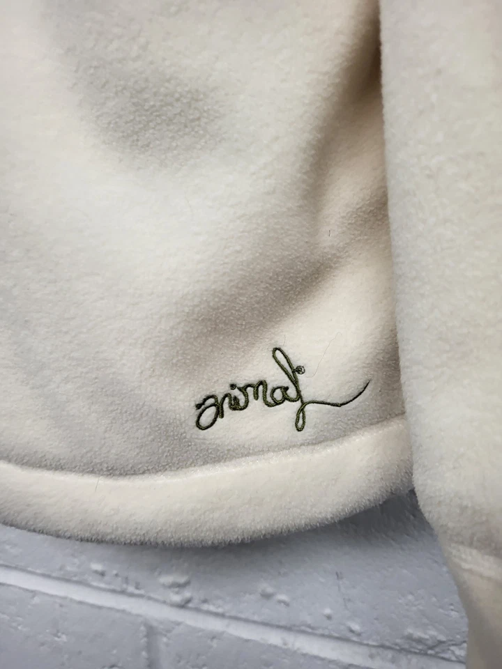 Jersey polar forrado de piel sintética grueso animal 1/4 cremallera cuello talla M. PWM Foto 3 de 4