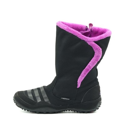 adidas Damen G32605 Stiefel Schwarz Lila Textil ClimaProof Winterstiefel EU 38
