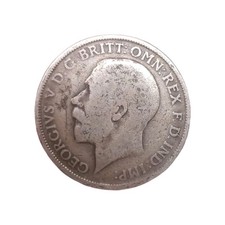 1914 King George V .925 Silver Florin / 2 Shillings Coin #3