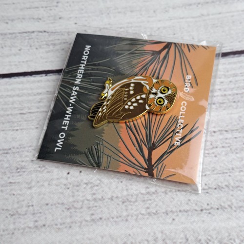 Bird Collective 2021 Northern Saw-Whet Owl Enamel Pin - Picture 6 of 8