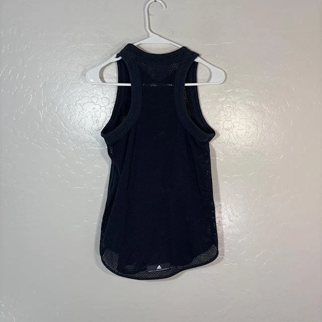 Adidas Stella McCartney Shirt Womens XS Navy Blue Mesh Racerback Athletic - Image 4 of 4