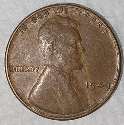 1949 P Philadelphia Mint Lincoln Wheat Penny Cent 1C Ungraded (DKP033)