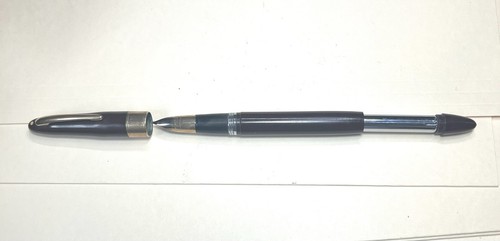 Vintage Brown Sheaffer White Dot Fountain Pen With 14kt Gold Nib Works