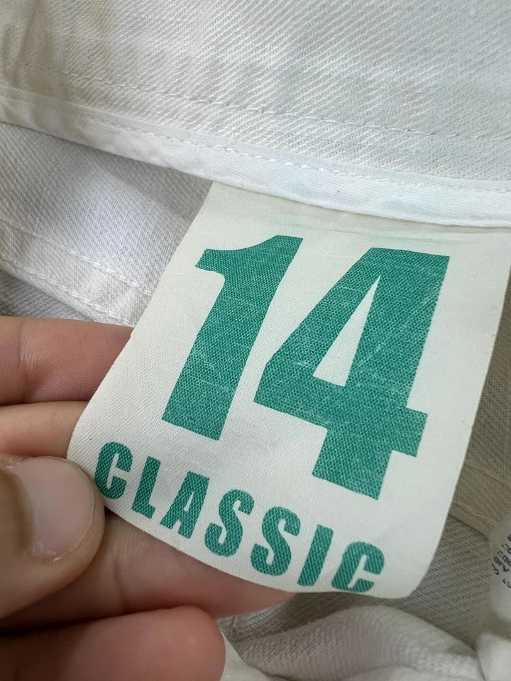 Vintage Dolce & Gabbana Jeans Mens 48 White Made in Italy 14 Straight Leg Denim - Image 4 of 4