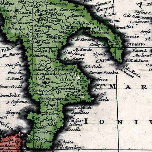 1695 Mare Mediterraneum Old World Exploration MAP Vintage Repro Print 24x60 - Picture 5 of 10