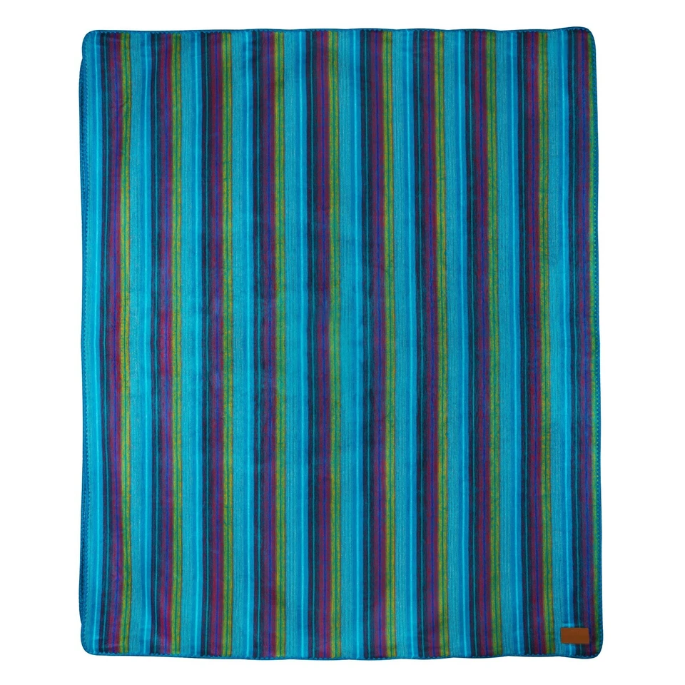 "Manta abigarrada azul mezcla de alpaca suave queen tiro cálido sofá sofá 85""x65""" Foto 3 de 4