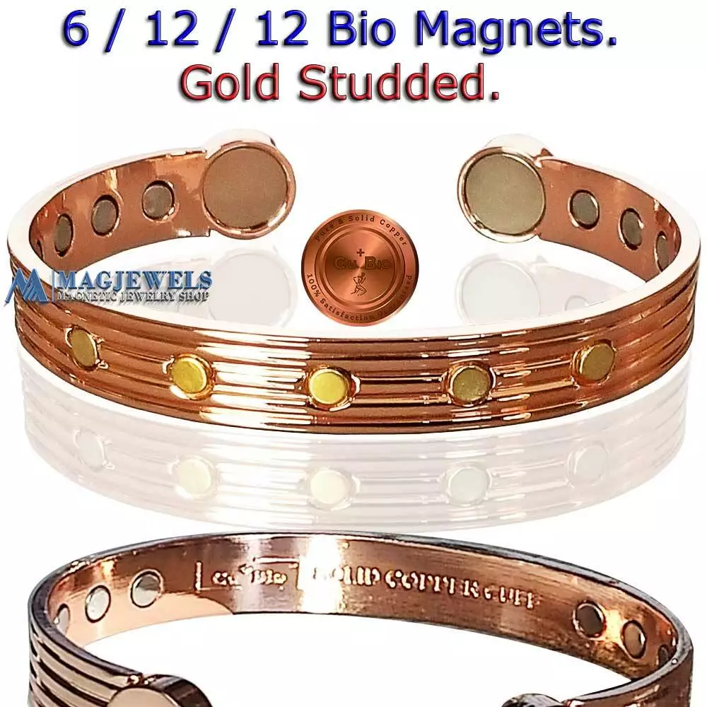 Pure Copper Magnetic Bracelet Arthritis Energy Flower Magnetic Bracelet  Benefits Adjustable Cuff Copper Bracelets for Women