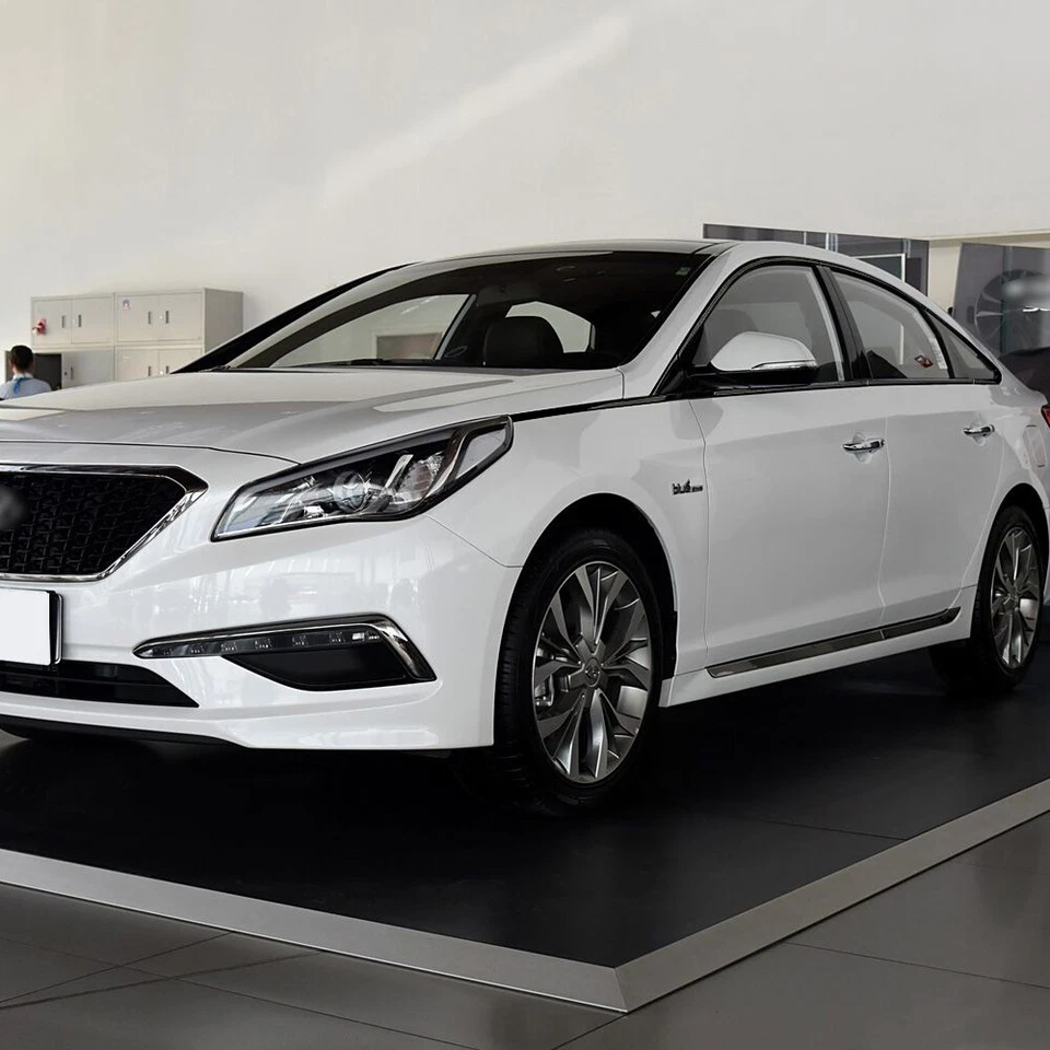 Glossy Black Chrome Delete Window Trims For Hyundai Sonata 9 LF 2015-2019 Foto 2 de 4