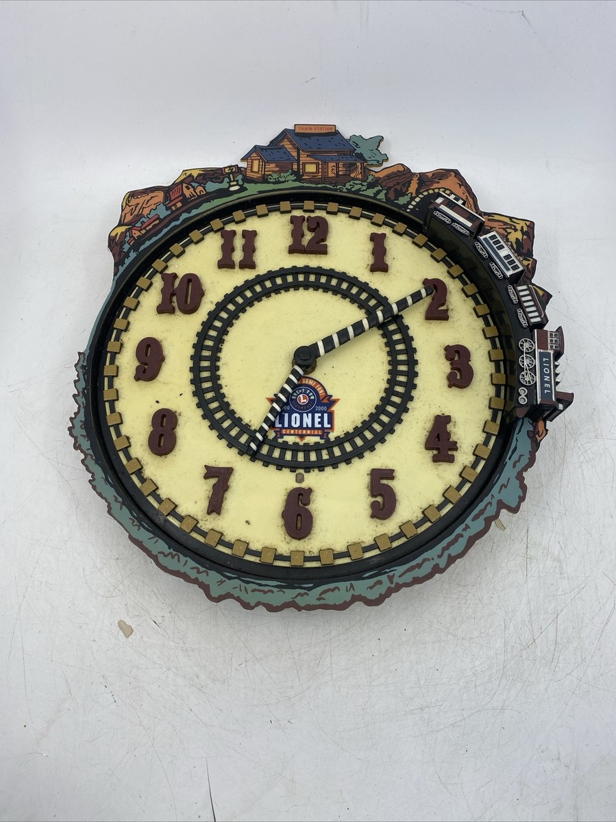 LIONEL Train Clock 掛け時計 Lionel Train Clock Centennial 1900-2000 Round Wall 11