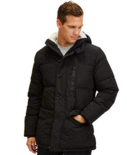 Nautica Mens Hooded Down Parka Jacket True Black Size XL, 7276-1