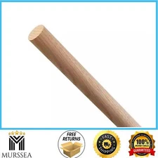 Oak Round Dowel - 36 in. x 1 in. Versatile Wooden Rod for DIY Home Projects. NEW
