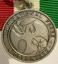 MULTINATIONAL FORCE & OBSERVERS ITS BAMBOO SILVER MEDAL EGYPT SINAI ISRAEL