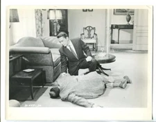 BIG TIP OFF #30 1955-8 X 10-PROMO STILL-B&W-RICHARD CONTE-DEAD BODY-fn