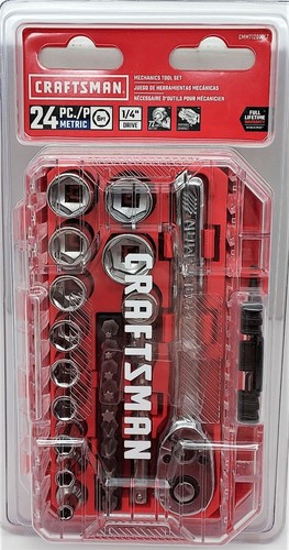 Craftsman Mechanics Tool Set, Metric, 24 Pieces