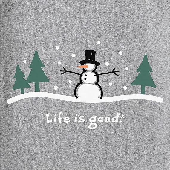 Life Is Good, Camiseta de manga larga Crusher para hombre, XL, Color Gris - Imagen 2 de 4