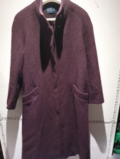 Alexon Purple Along Coat Jacket. Size 12 Collar 2 Bottom 40" Wool Blend