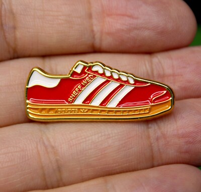 Sheffield Wednesday Red & White Adidas Trainer Collectible Brooch