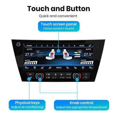 Panel de control de aire acondicionado pantalla táctil para BMW Serie 5 F10 / F11 10,25" - Imagen 7 de 16