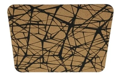 Tischset 4 Stück aus Kork rechteckig abstrakt schwarz dekorativ 400x 300 mm - Bild 1 von 2