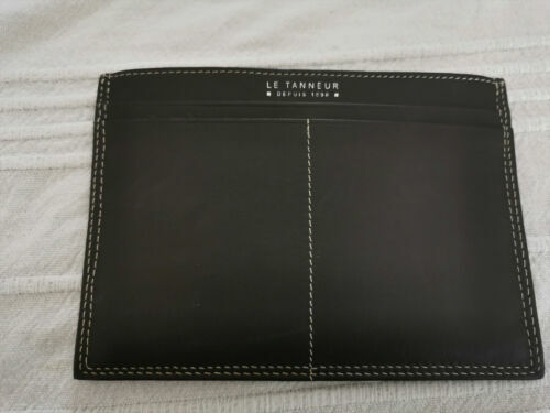 Portefeuille homme bleu et marron BRUCLE | Luxe artisanal italien