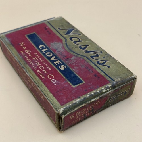 Vintage Cardboard Nash's Brand Whole Cloves, 1 1/4oz, Very Good Condition - Picture 5 of 5