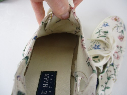 VTG Cole Haan Sporting Cream Floral Canvas Sling Back Sneakers 7.5M Korea - Picture 13 of 14