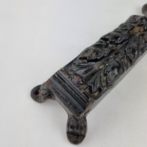 Antique Kenrick Cast Iron Cork Press Leaf Decoration 24cm Long - Picture 2 of 17