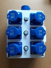 32amp to 6-way 16amp events distribution box (garages,generators)