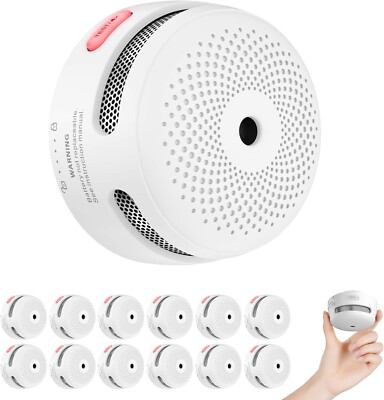 X-Sense Rauchmelder XS01, 10 Jahre Batterie, Stummschaltung, 12er Set.