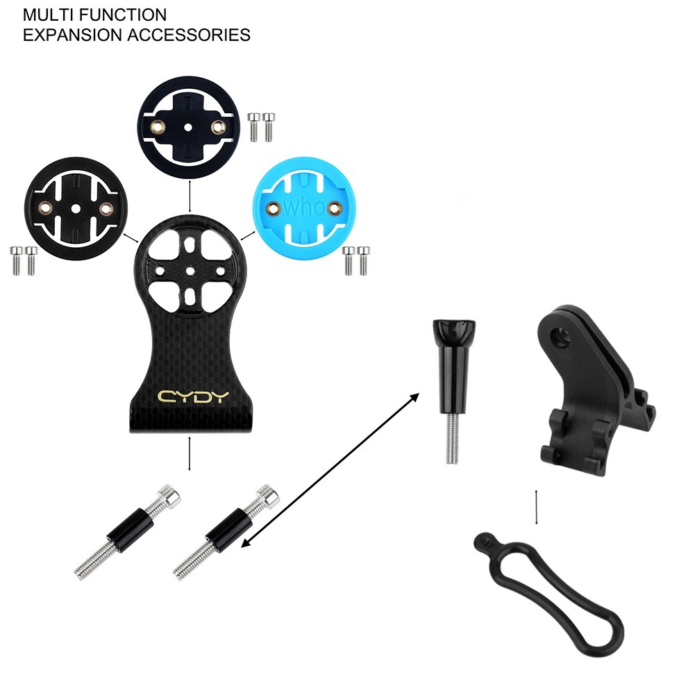 Premium Grade 3K Carbon Mount Holder for Garmin and Bryton Bike