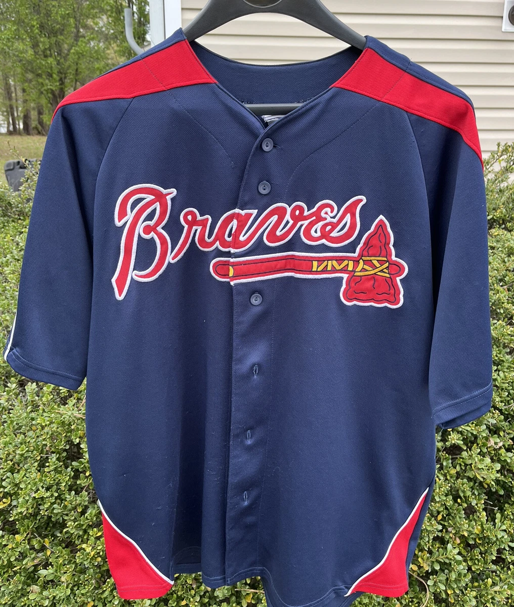 Brian Mccann Atlanta Braves Vintage Majestic jersey Sz large Vintage Y2k