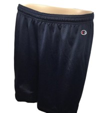 Vintage Champion Shorts Men Sz L Running Athletic Breathable Unlined Retro Blue