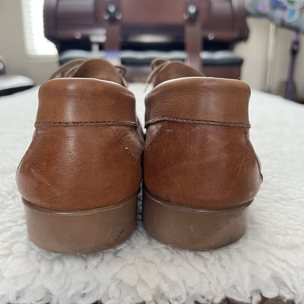 Florsheim Brown Vintage Leather Lace Up Men’s Shoes Size 10.5 Men main image 4
