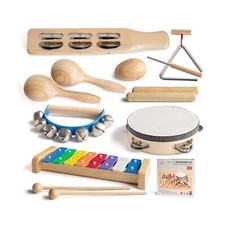 MUSICUBE Musical Instrument Set for Toddler Baby Kid Wooden Percussion Instru...
