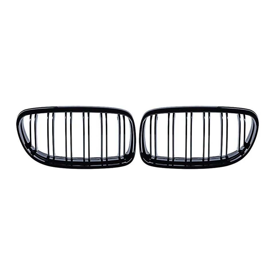 Gloss Black Front Kidney Dual Slats Grill For BMW E90 E91 LCI 3 series 2009-2011 Foto 3 de 4