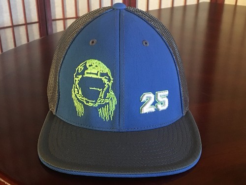 Gorra ajustada de los Seattle Seahawks bordada imagen azul #25 talla única - Imagen 2 de 12