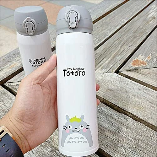 My Neighbor Totoro Termo Frascos de vacío Acero inoxidable Botella de agua de 16 onzas Foto 2 de 4