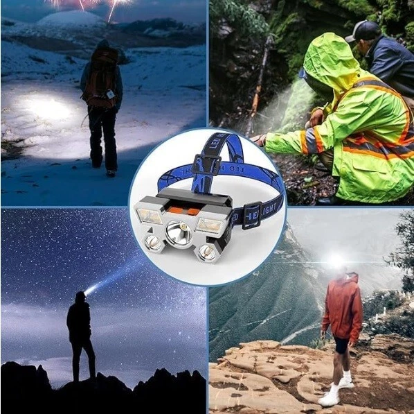 Linterna Frontal LED Recargable Impermeable - Imagen 3 de 4