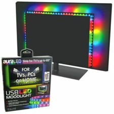 Tzumi AuraLED USB LED Mood Light Strip with App Remote - 6.5 ft RGB