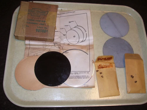NOS GM Outside Mirror Glass Replace Kit 985884 1962 - 1967  6-64 dateed