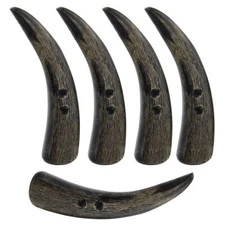 Handmade Grand Toggle Set Natural Horn Viking Renaissance Costume - Set of 5
